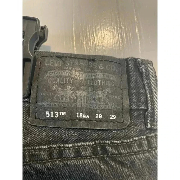 Levi's size 20 x 29 513 Slim Black Jeans - Picture 8 of 9